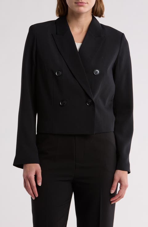 Double Breasted Crop Blazer