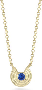 SPHERA MILANO Cubic Zirconia Circle Pendant Necklace