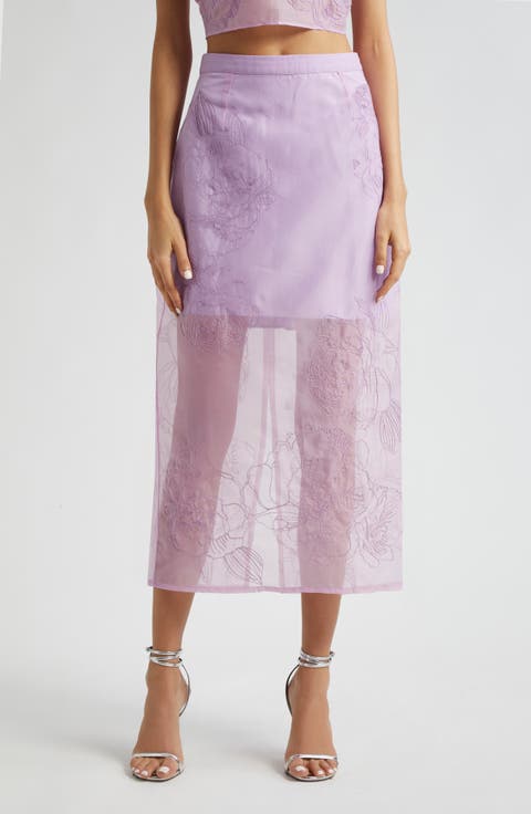 Etta Floral Embroidered Maxi Skirt
