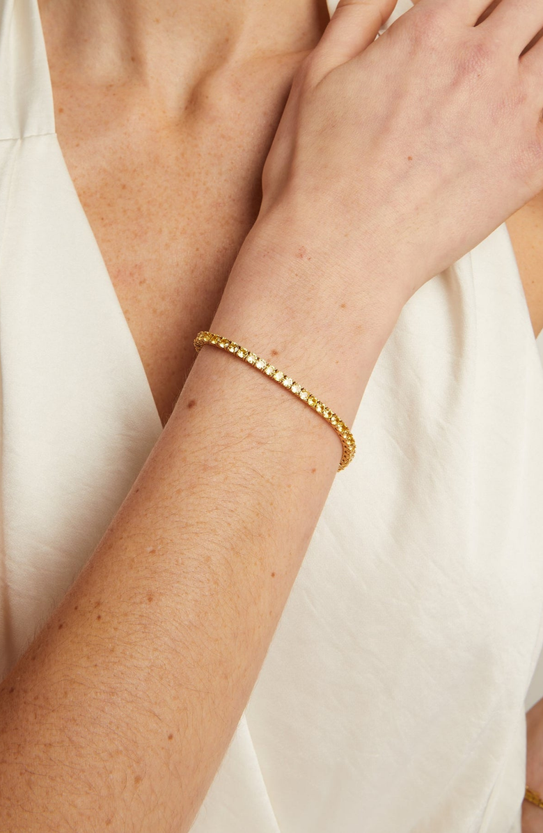 Aurate New York Lab Grown Citrine Tennis Bracelet, Alternate, color, Yellow Gold Vermeil
