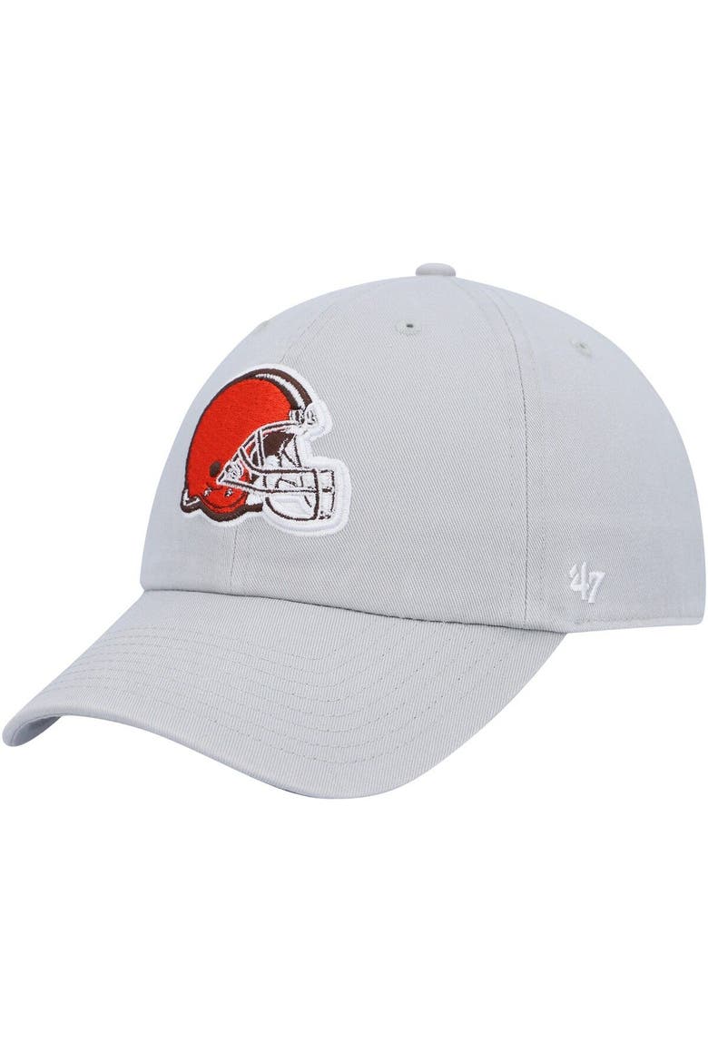 Men's '47 Gray Cleveland Browns Team Clean Up Adjustable Hat, Main, color, Gray
