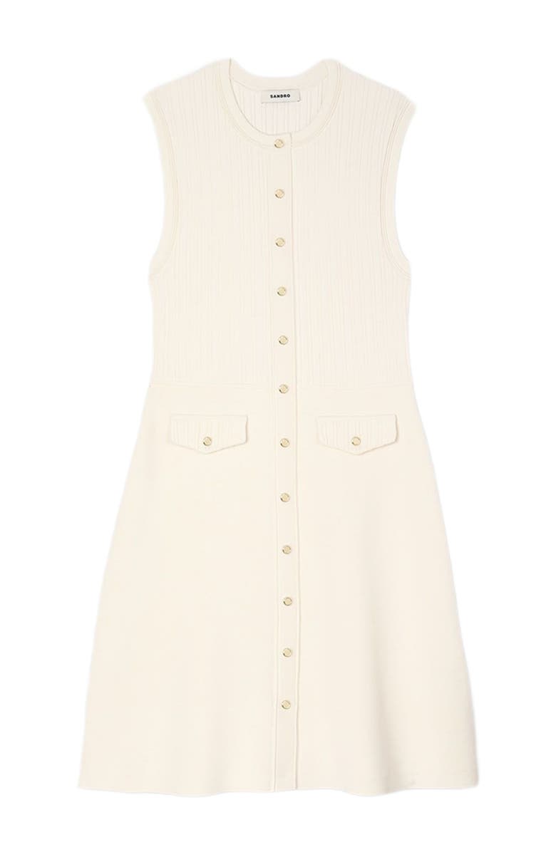SANDRO Rib knit mini dress, Alternate, color, 