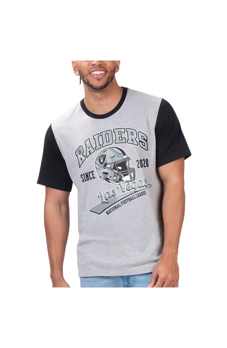 G-III SPORTS BY CARL BANKS Men's G-III Sports by Carl Banks Gray Las Vegas Raiders Black Label T-Shirt, Alternate, color, 