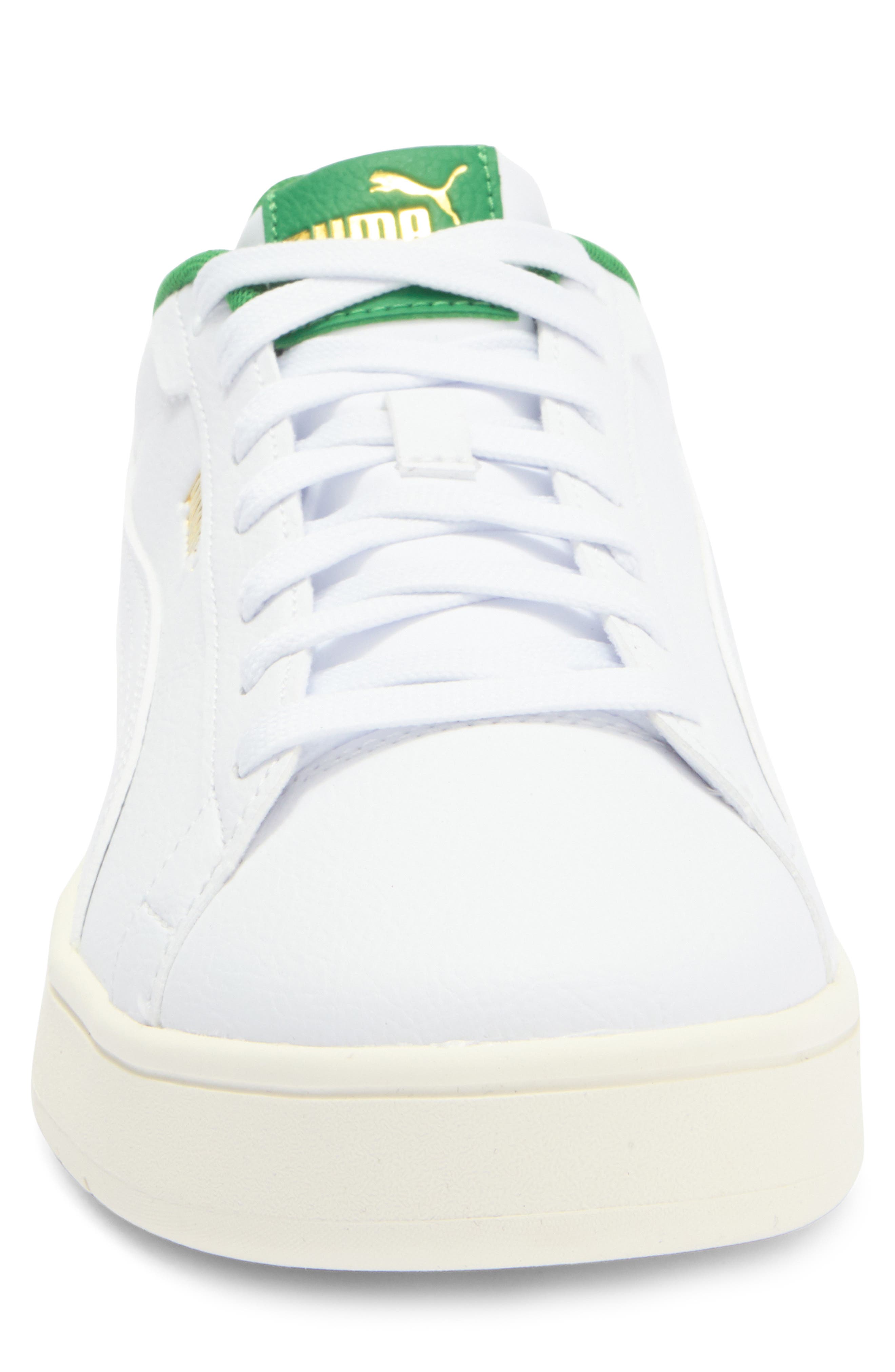 PUMA Court Classico Sneaker, Alternate, color, Puma White-Puma White-Green