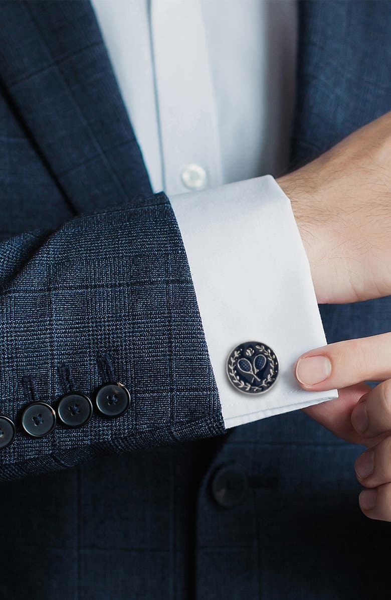 Cufflinks, Inc. Tennis Enthusiast Cuff Links, Alternate, color, Silver