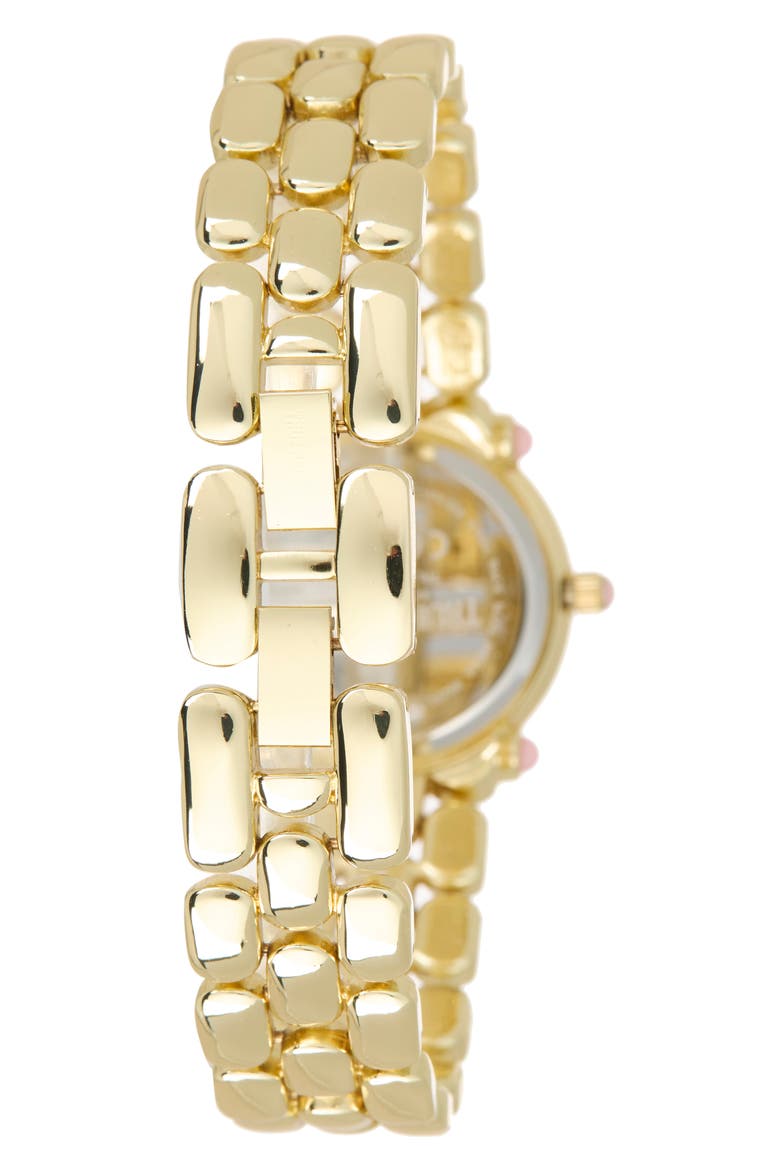Crystal Bezel Bracelet & Watch Set, Alternate, color, GOLD
