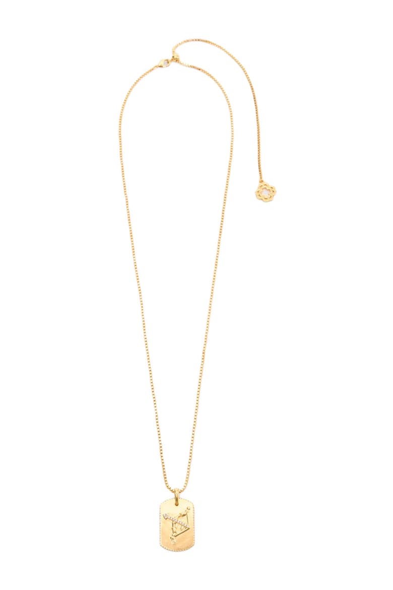 Zodiac sign plaque necklace, Main, color, Sagittarius