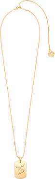 maje Zodiac sign plaque necklace