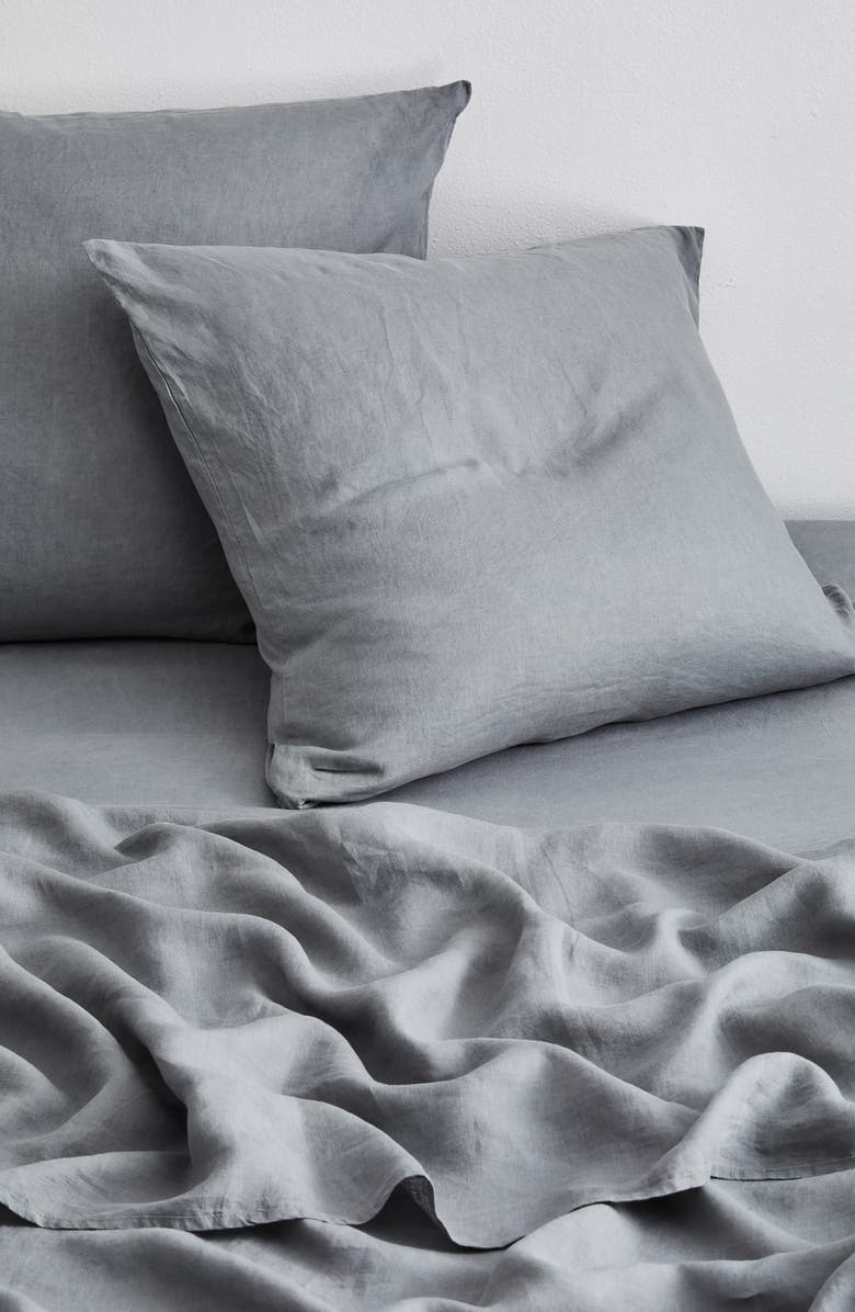 Bed Threads Set of 2 French Linen Euro Pillowcases, Alternate, color,