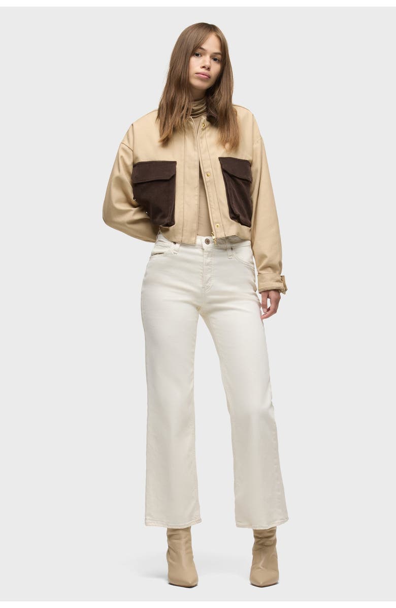 Hudson Jeans Rosie Wide Leg Ankle, Alternate, color, Ecru