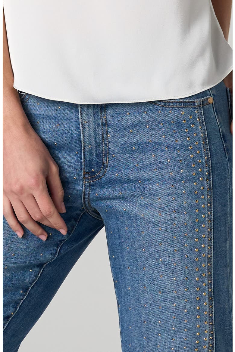Kennedy Stud Ankle Straight Leg Jeans, Alternate, color, SUNFLARE