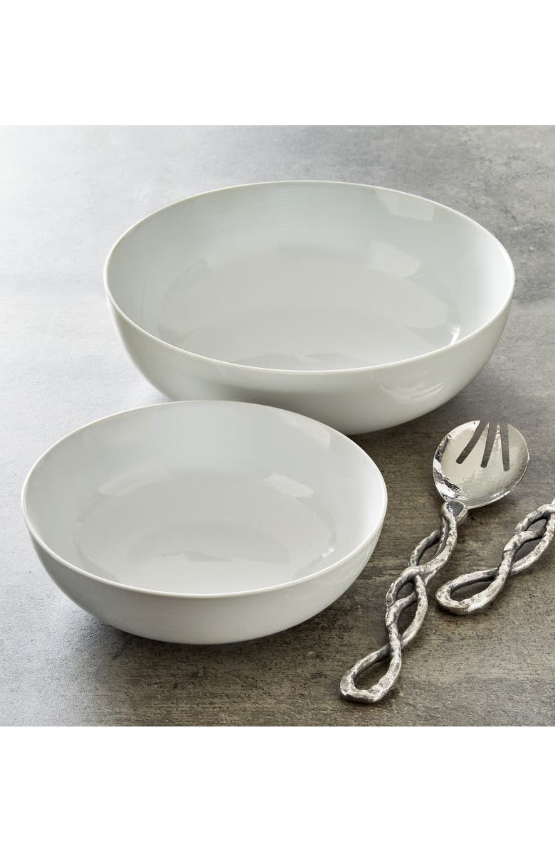 tag Large Whiteware Porcelain Serving Bowl Dishwasher Safe, Alternate, color, White