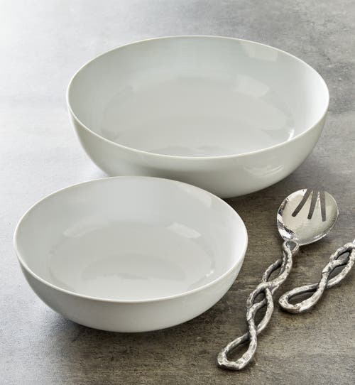 Tag Large Whiteware Porcelain Serving Bowl Dishwasher Safe In White