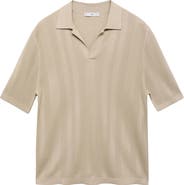 MANGO Rib Johnny Collar Polo
