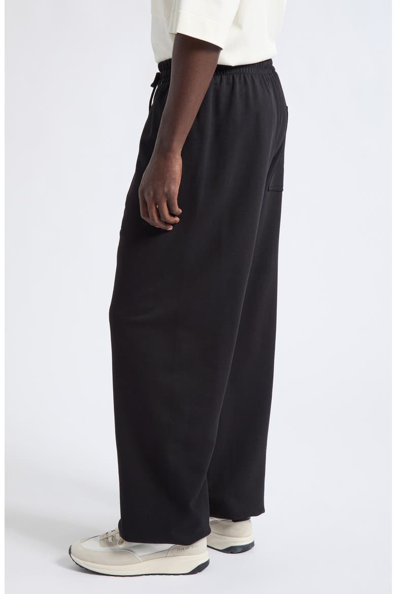 Brushed Cotton Sweatpants, Alternate, color, BLACK - GREY