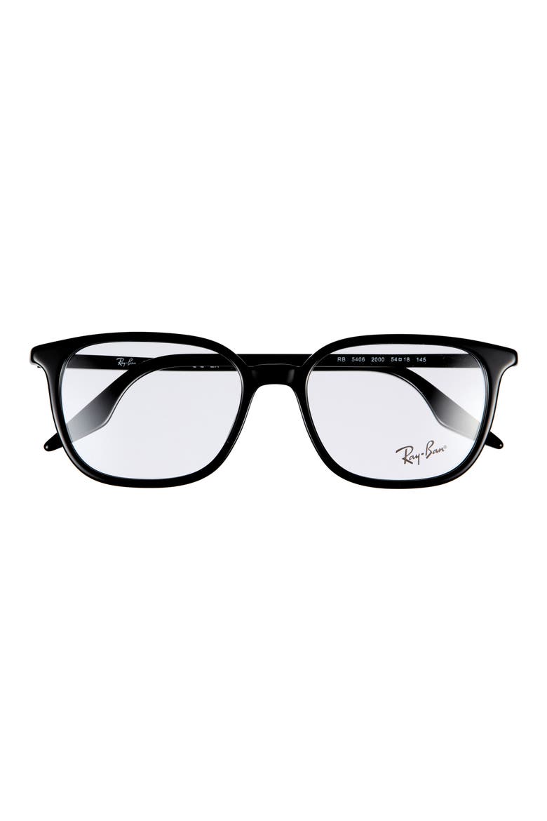 54mm Square Optical Glasses, Main, color, BLACK