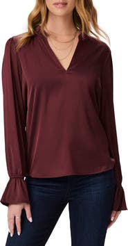 PAIGE Laurin Satin Top