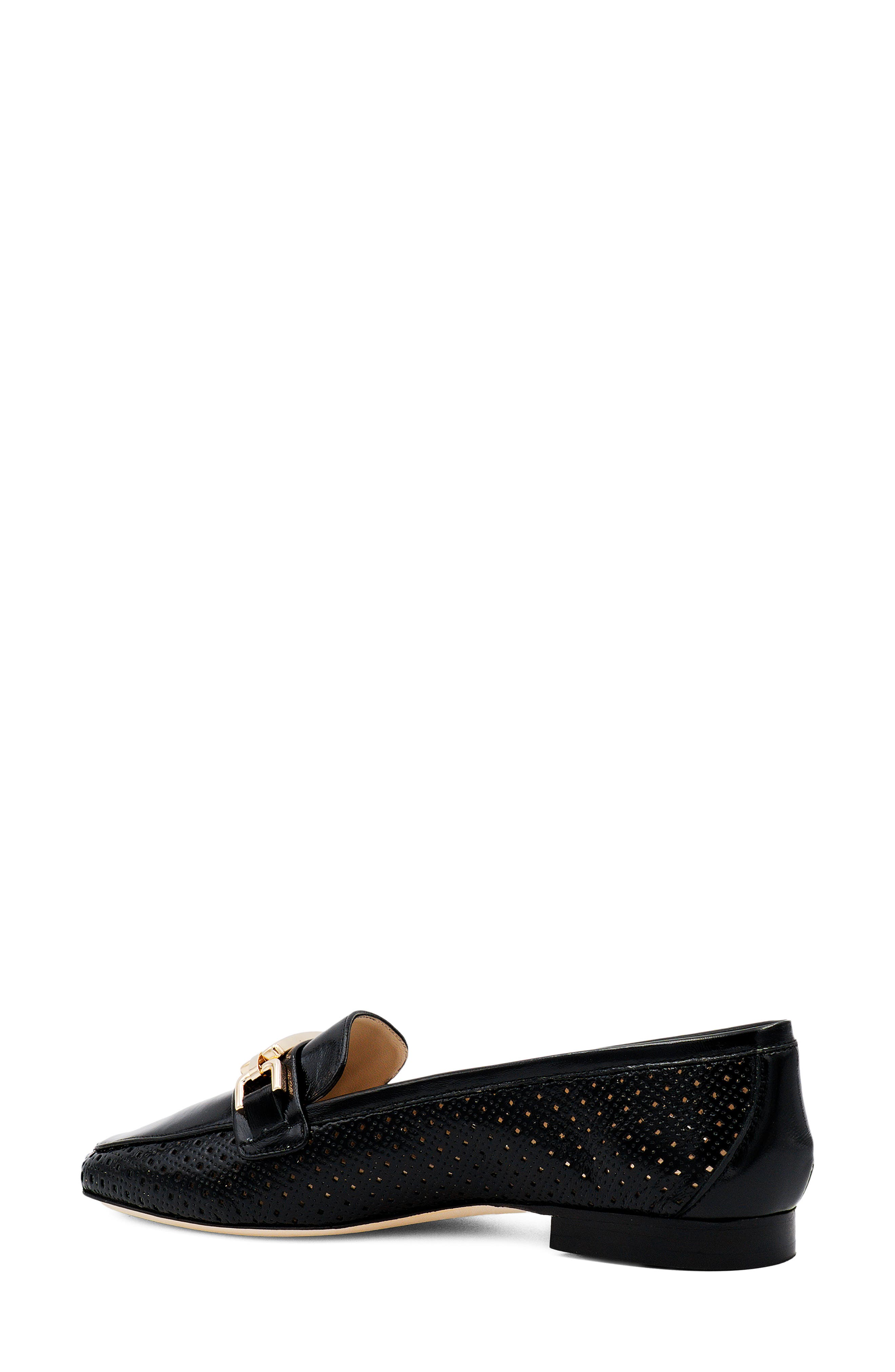 Amalfi by Rangoni Gabbanella Perforated Loafer, Alternate, color, Black Soft Paint