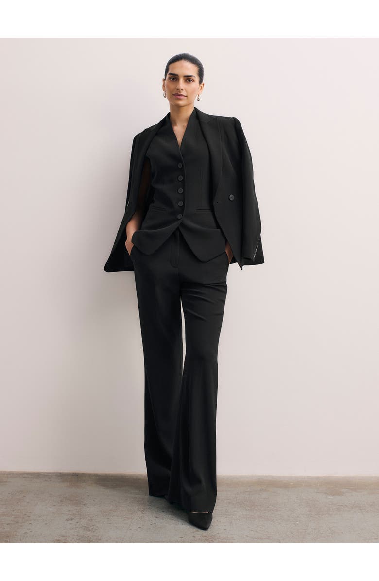 The Fold Knighton Clever Crepe Blazer, Alternate, color, Black