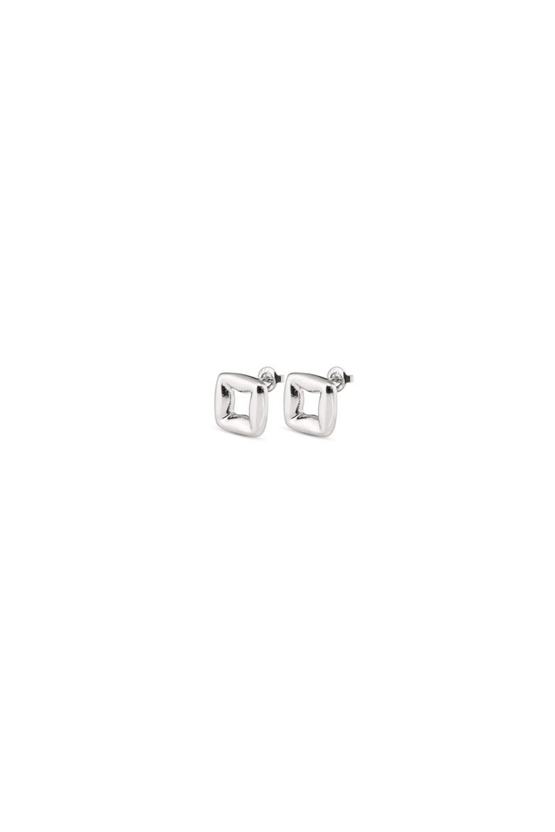 Small Link Earrings, Alternate, color, Silver