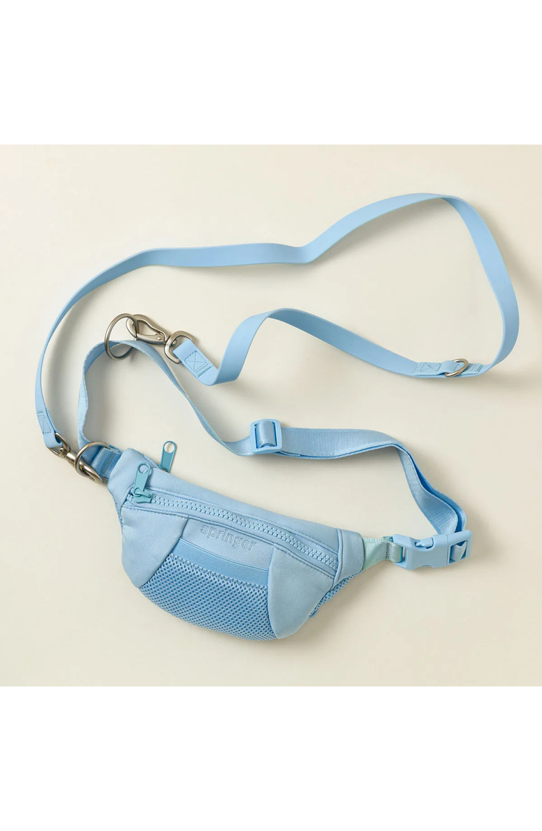 Uncommon Goods 4-in-1 Hands-Free Dog Walking Leash Bag by Springer Pets, Alternate, color, Sky Blue