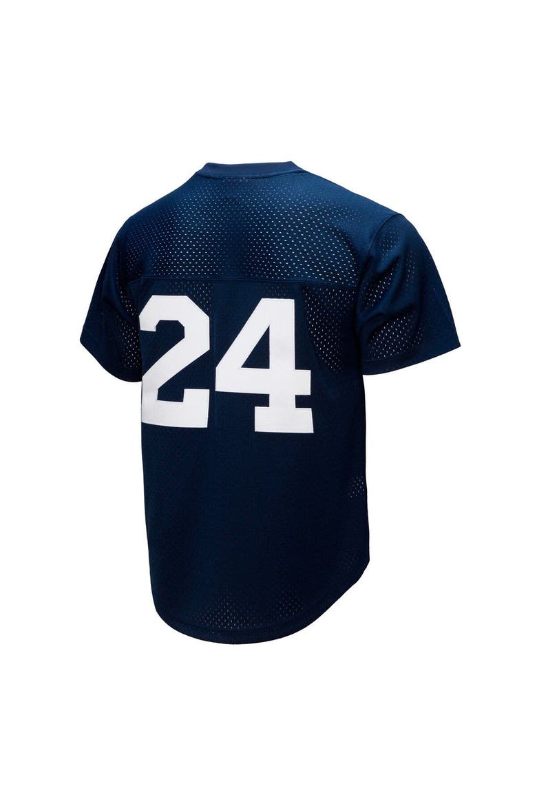 Men's Mitchell & Ness Rickey Henderson Navy New York Yankees Cooperstown Collection Mesh Batting Practice Button-Up Jersey, Alternate, color, Navy