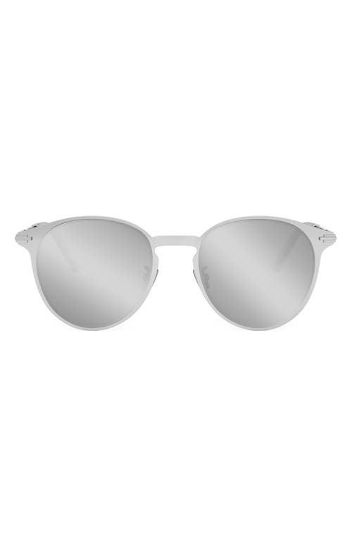 Dior 'blacksuit R8u 51mm Round Sunglasses In Silver