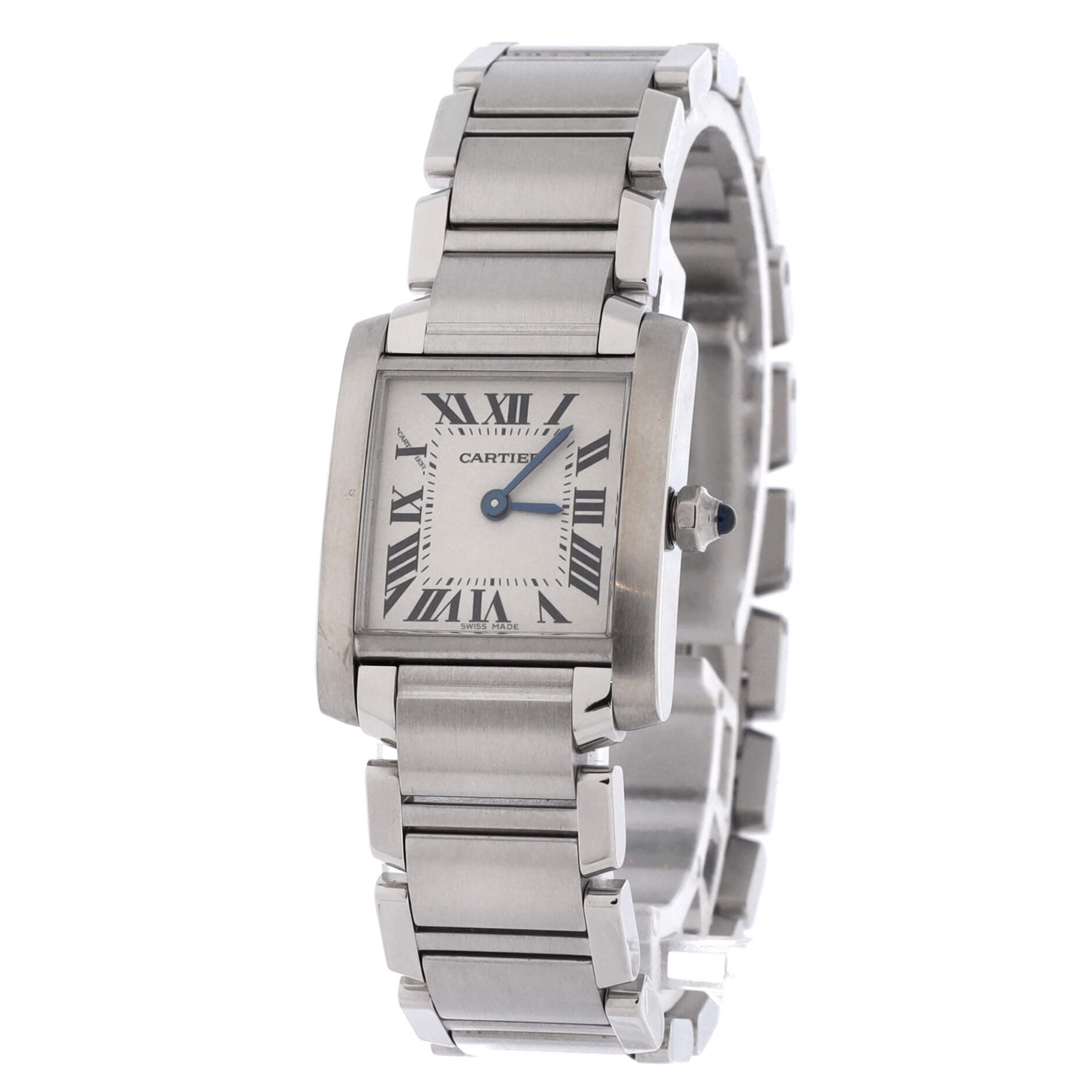 Tank Francaise Quartz Watch Stainless Steel 20, Alternate, color, Metallic Silver