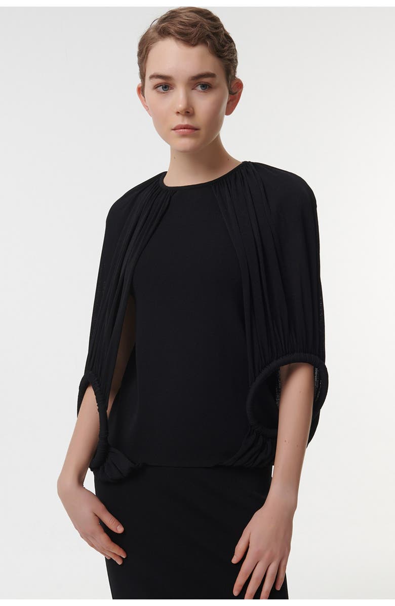 Leem Double-Hoop Knitted Top, Alternate, color, Black