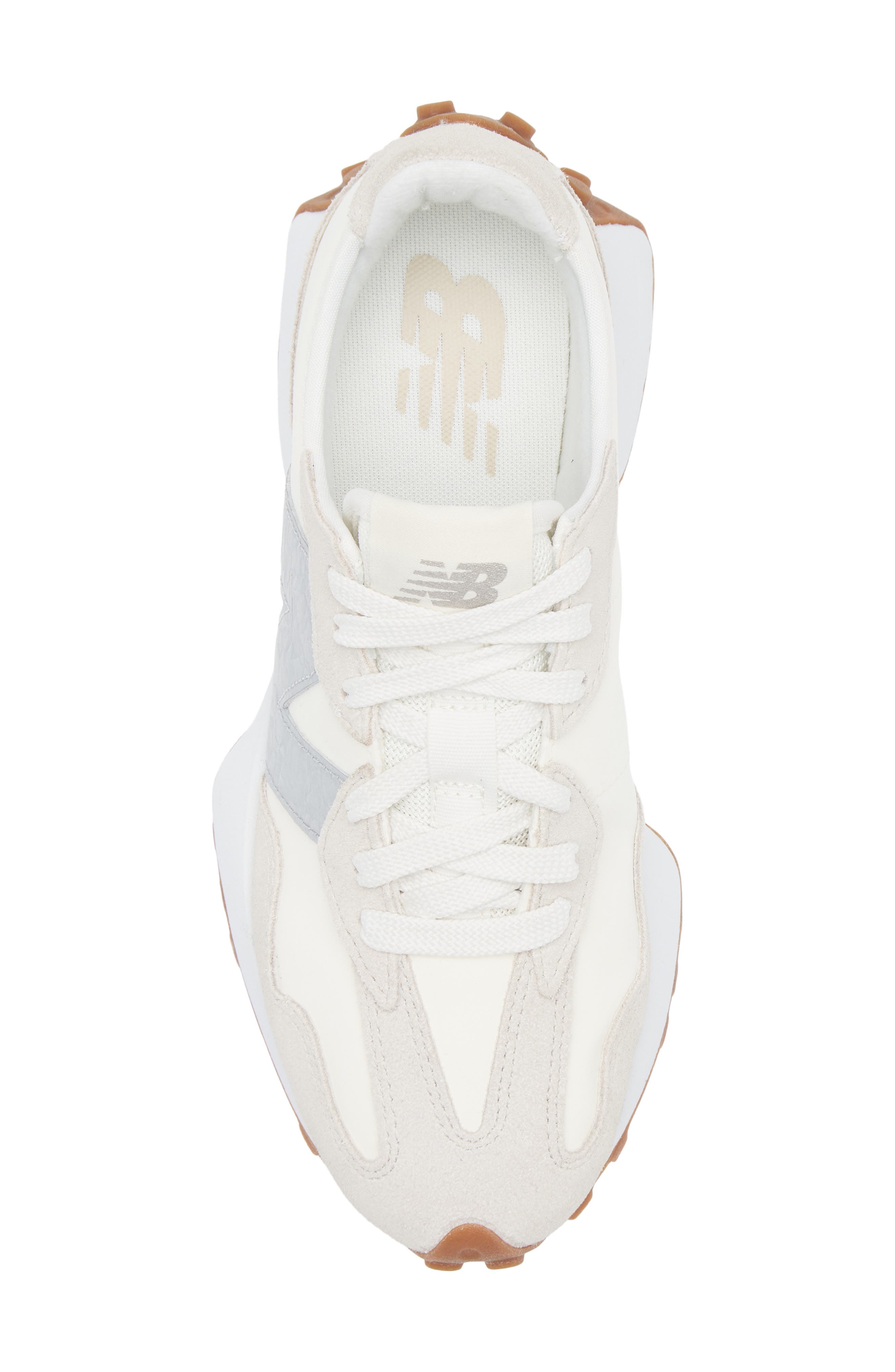 New Balance 327 Sneaker, Alternate, color, Angora/ Silver Metallic