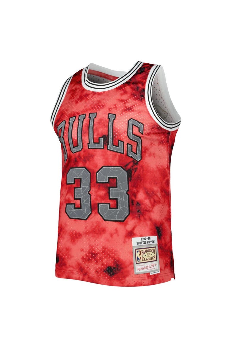 Men's Mitchell & Ness Scottie Pippen Red Chicago Bulls 1997/98 Galaxy Swingman Jersey, Alternate, color, Red