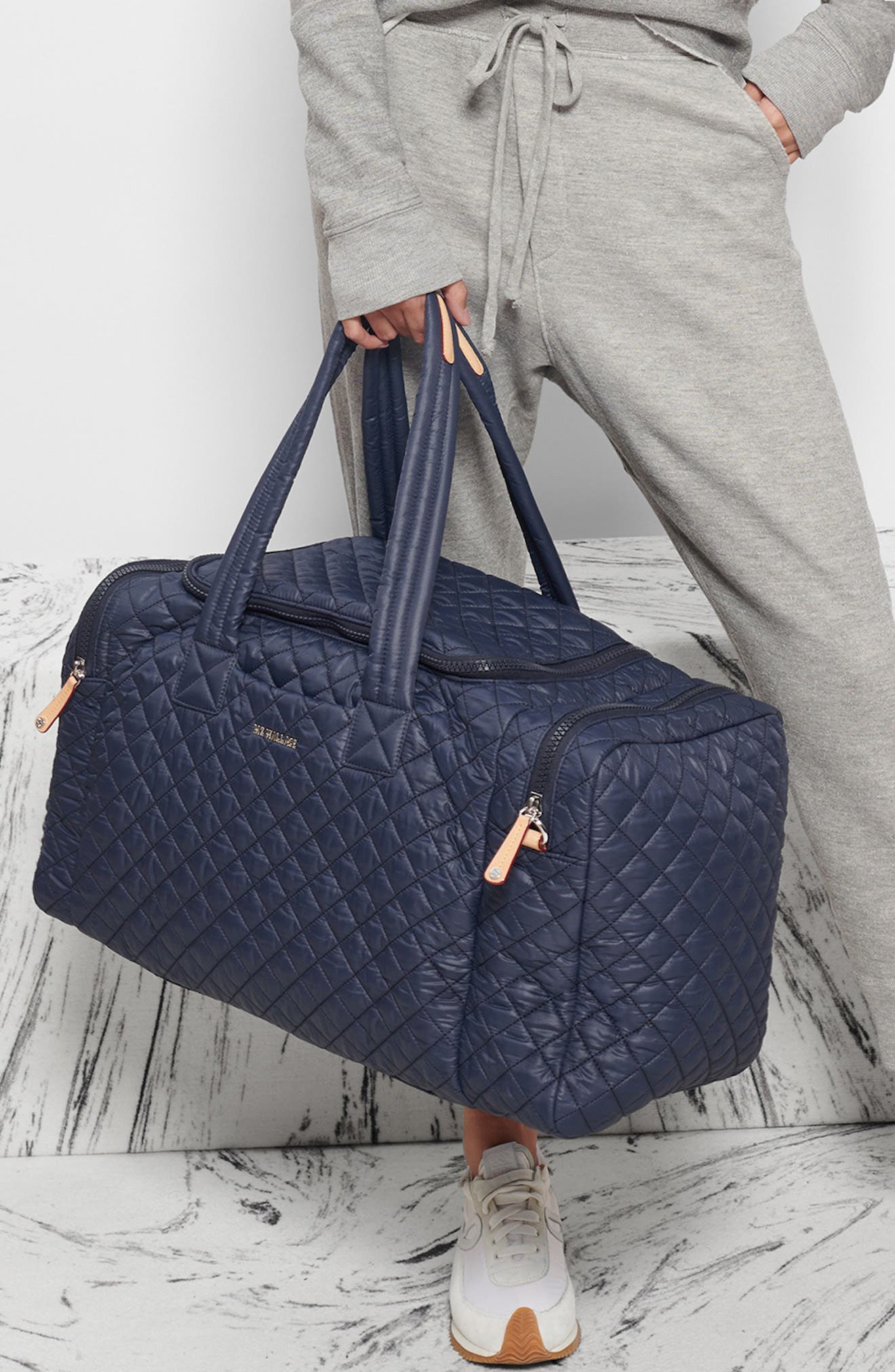 MZ Wallace Large Metro Team Quilted Nylon Duffle Bag, Alternate, color, Dawn