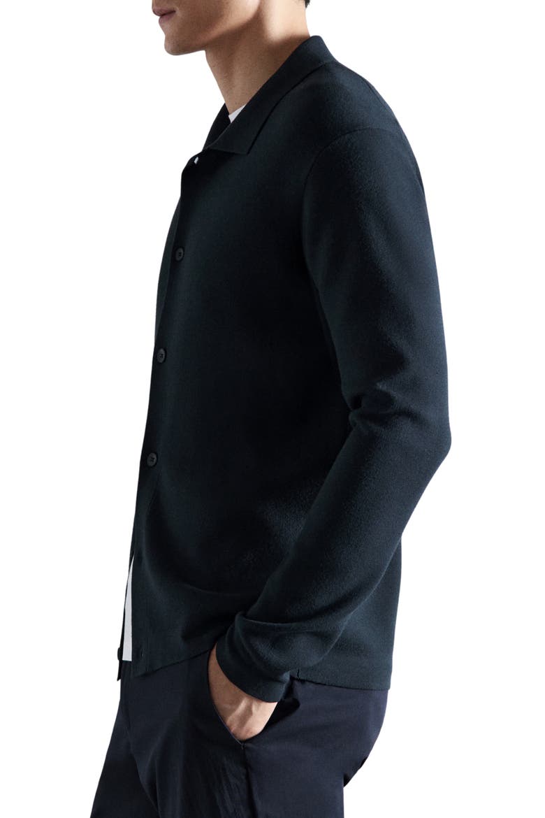 Fine Knit Comfort Stretch Cardigan, Alternate, color, NAVY