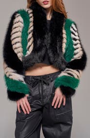 AZALEA WANG Vesper Faux Fur Jacket