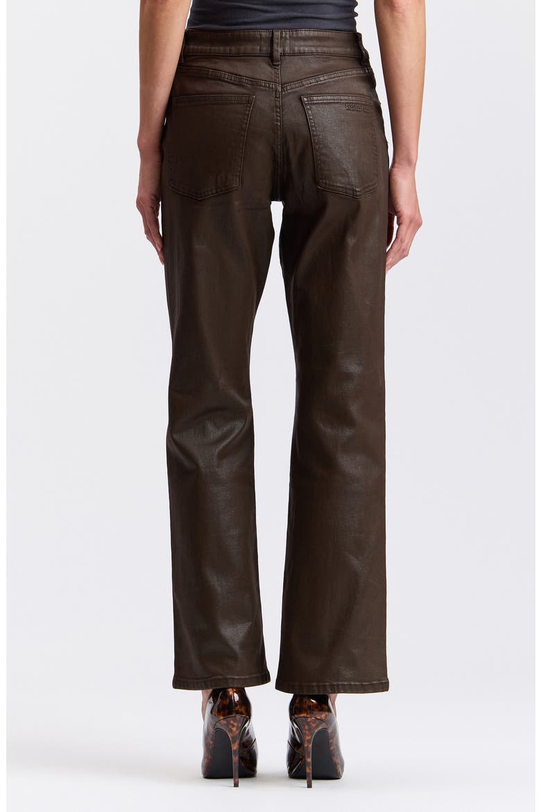 Coated High Waist Bootcut Jeans, Alternate, color, BROWN COATED