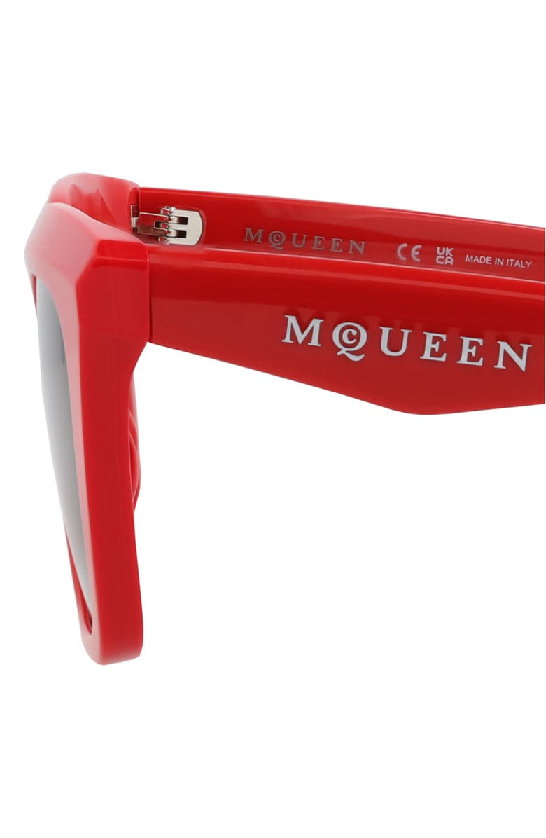 McQueen 53mm Square Sunglasses, Alternate, color, Red Red Brown
