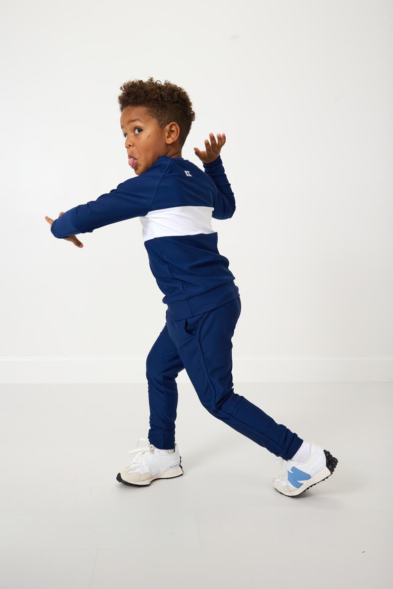 Boys Pullover Sweatshirt, Alternate, color, Navy Dark Green Stripe