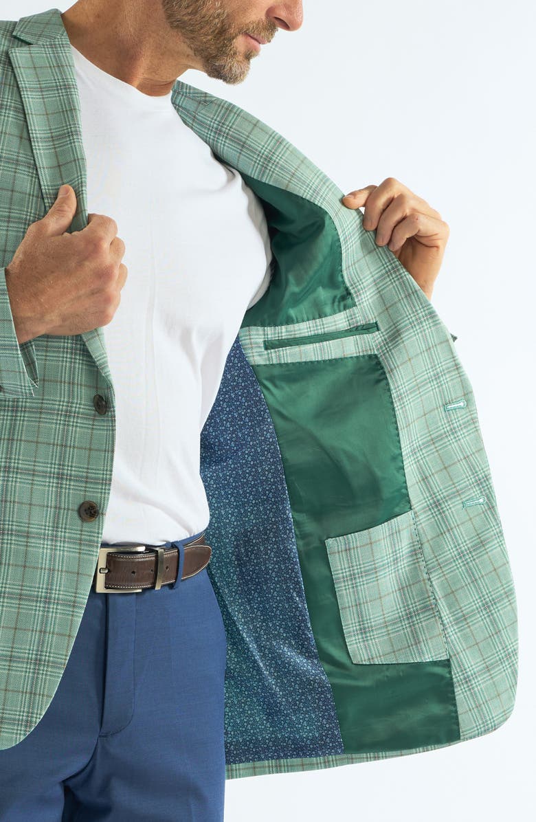 CRICKETEER Plaid Wool Blend Sport Coat, Alternate, color, Teal