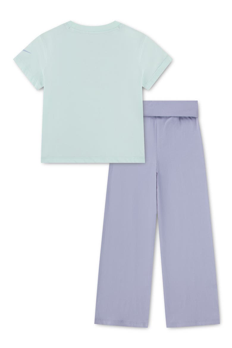 Kids' Bold Play T-Shirt & Wide Leg Pants Set, Alternate, color, GHOST