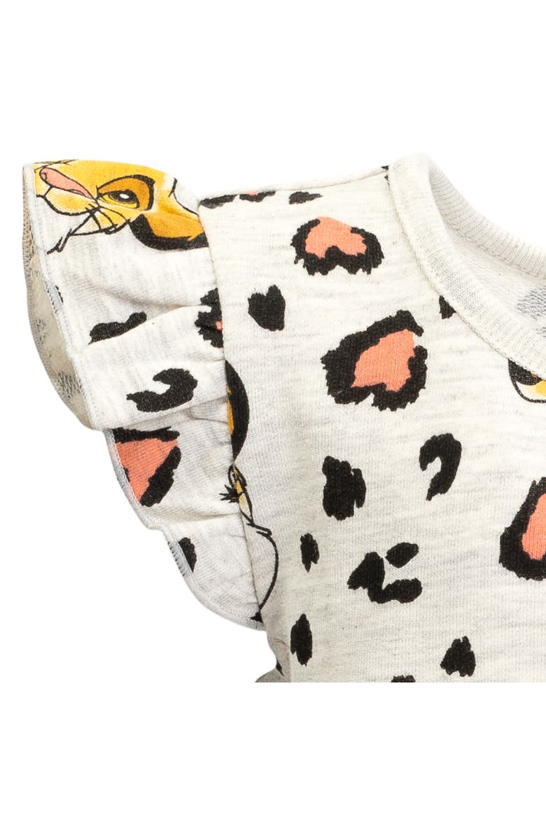 Lion King Simba Sleeveless Skater Romper, Alternate, color, Oatmeal Simba
