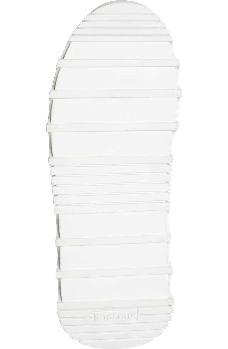 Miu Miu Logo Platform Wedge Sneaker, Alternate, color,