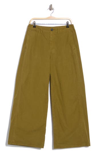 Rag & Bone Evie High Waist Wide Leg Pants In Green