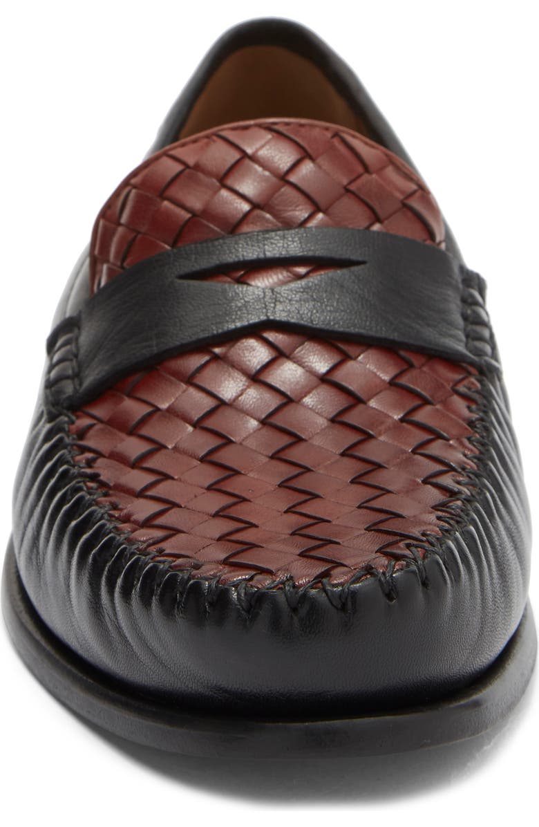 Robert Zur Penny Loafer, Alternate, color, Black/ Luggage