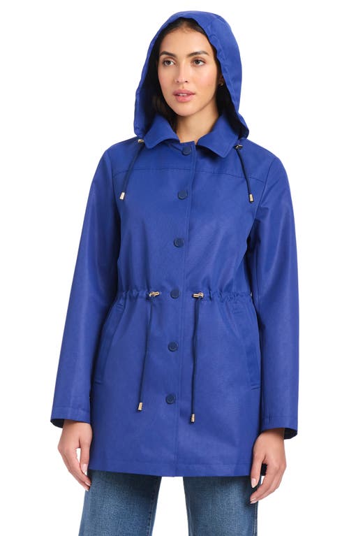 Kate Spade New York Magic Print Hooded Rain Jacket In Blue