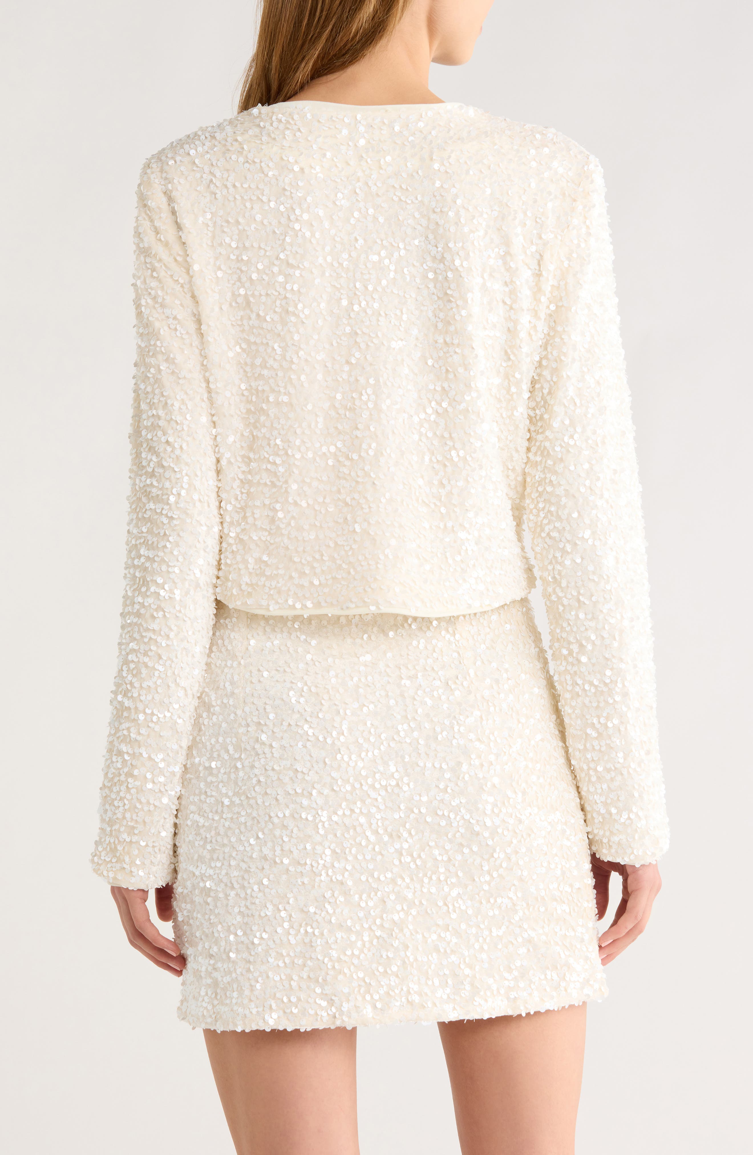 Sequin Velvet Bow Jacket - image 2