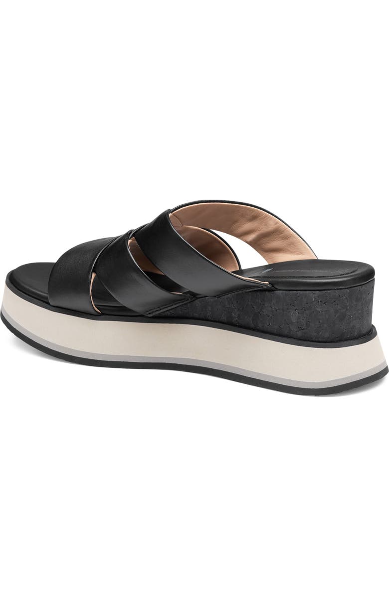 Johnston & Murphy Colleen Platform Wedge Slide Sandal, Alternate, color, Black Nappa Leather