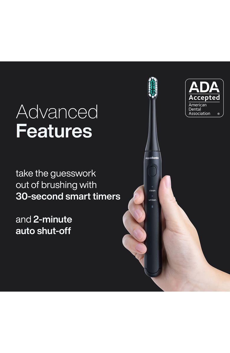 AQUASONIC Icon Rechargeable Power Toothbrush, Alternate, color, Black