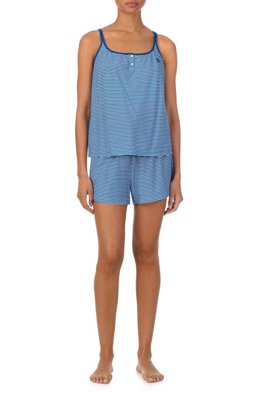 Shop Ralph Lauren Lauren  Print Short Pajamas In Blue Stp