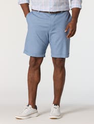 Oak Hill by DXL Big & Tall Linen-Blend Tech Shorts