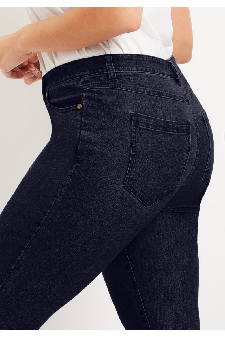 Curvie Fit Skinny Jeans, Alternate, color, DARK BLUE